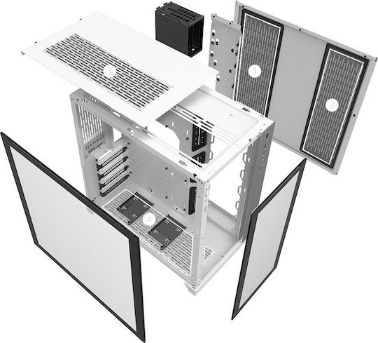 Lian Li PC-O11 Dynamic Gaming Midi Tower Κουτί Υπολογιστή με Πλαϊνό Παράθυρο Λευκό