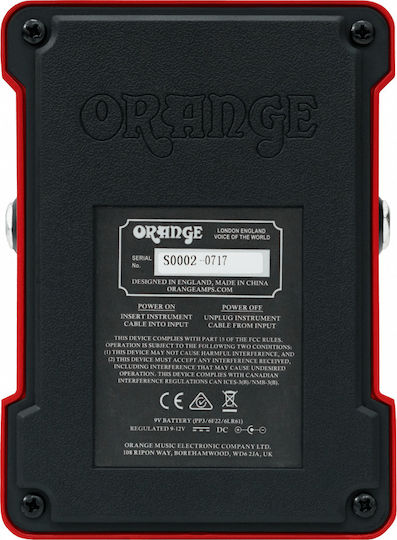 Orange Two Stroke Педал Ефект Бустер Електрическа китара