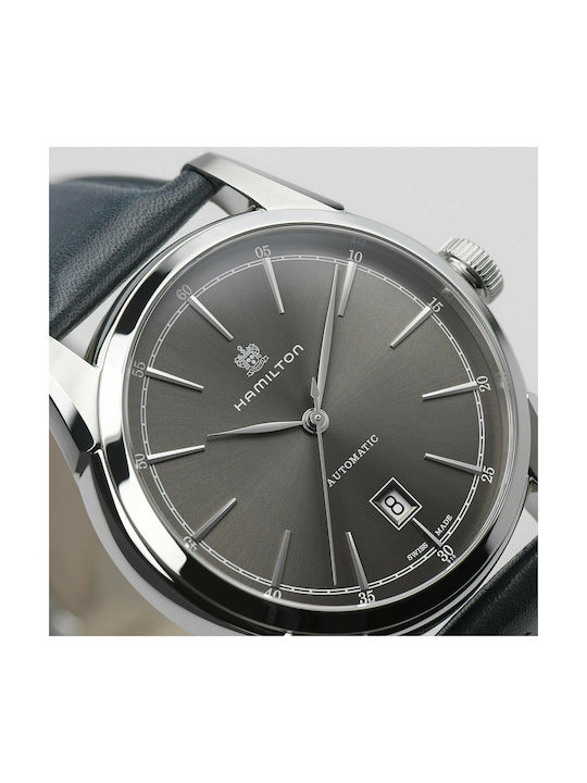 Hamilton American Classic Spirit Of Liberty Auto Automatic Watch with Leather Strap Blue