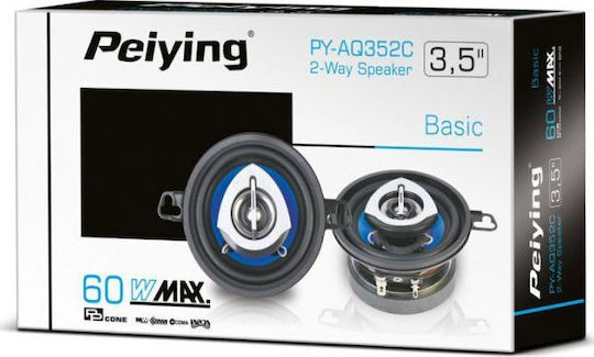 Peiying PY-AQ352C Σετ Ηχεία Αυτοκινήτου 3.5" με 30W RMS (2 Δρόμων)