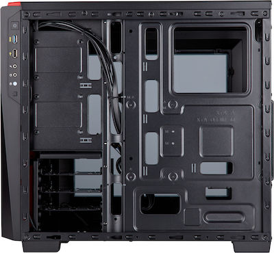 Corsair Carbide Spec-04 Midi Tower Κουτί Υπολογιστή με Πλαϊνό Παράθυρο Black/Red