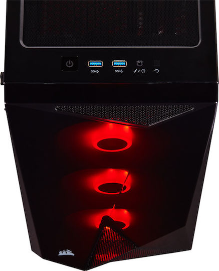 Corsair Carbide Spec Delta RGB Gaming Midi Tower Κουτί Υπολογιστή με Πλαϊνό Παράθυρο Μαύρο