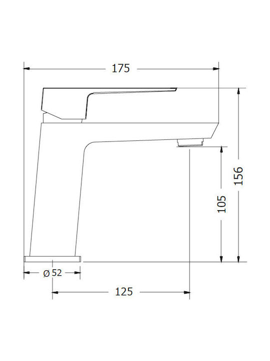 Viospiral Pietra Mixing Sink Faucet Silver