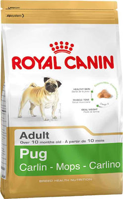 Royal Canin Adult Pug 3kg Dry Food for Adult Dogs of Small Breeds with Corn, Poultry and Rice