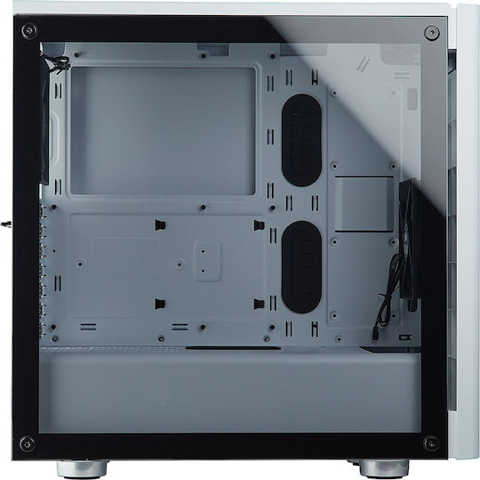 Corsair Carbide 275R Tempered Glass Gaming Midi Tower Computer Case with Window Panel White