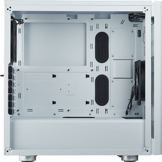 Corsair Carbide 275R Tempered Glass Gaming Midi Tower Computer Case with Window Panel White