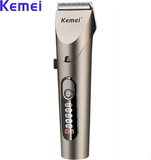 Kemei KM-1627 Επαγγελματική Επαναφορτιζόμενη Κουρευτική Μηχανή Ροζ Χρυσή