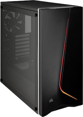 Corsair Carbide Spec-06 RGB Tempered Glass Gaming Midi Tower Κουτί Υπολογιστή με Πλαϊνό Παράθυρο Μαύρο