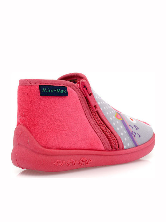 Mini Max Anatomic Kids Slipper Ankle Boot Fuchsia Flam