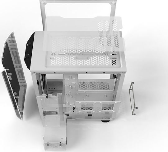 Be Quiet Pure Base 500 Gaming Midi Tower Κουτί Υπολογιστή με Πλαϊνό Παράθυρο Λευκό