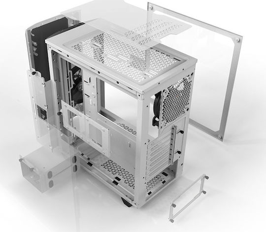 Be Quiet Pure Base 500 Gaming Midi Tower Κουτί Υπολογιστή με Πλαϊνό Παράθυρο Λευκό
