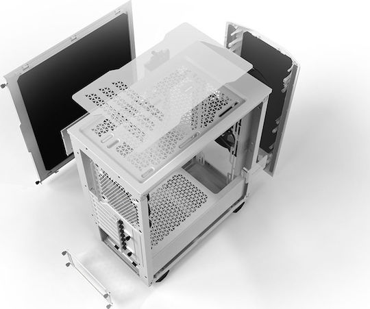 Be Quiet Pure Base 500 Gaming Midi Tower Κουτί Υπολογιστή με Πλαϊνό Παράθυρο Λευκό