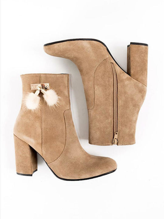 New Matic 509 Suede Women's Ankle Boots Beige