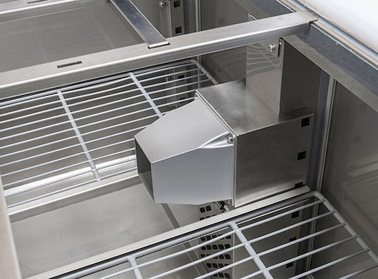 Cool Head Edelstahl Kühltisch Salat 342Es mit Schublade und Kühlaggregat 0/+8°C L136.5xB70xH88cm CRD 96A