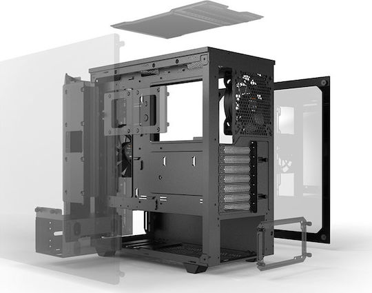 Be Quiet Pure Base 500 Gaming Midi Tower Κουτί Υπολογιστή με Πλαϊνό Παράθυρο Μαύρο