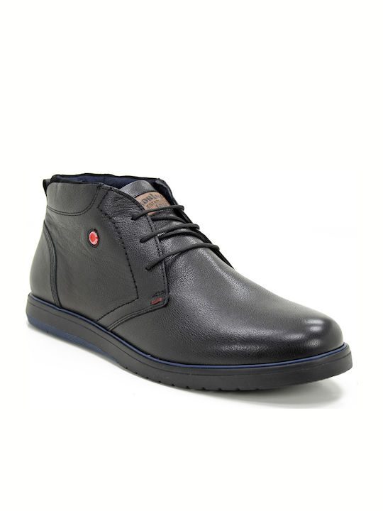 Leather Black Men's Boots Anatomical