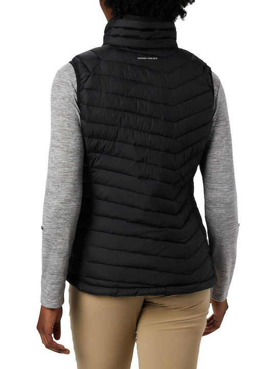 Columbia Powder Lite Vest Women's Short Puffer Jacket for Spring or Autumn Black