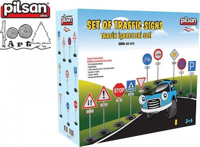 Pilsan Role Play Toy Set of Traffic Signs for 3+ Years Old 85 cm.