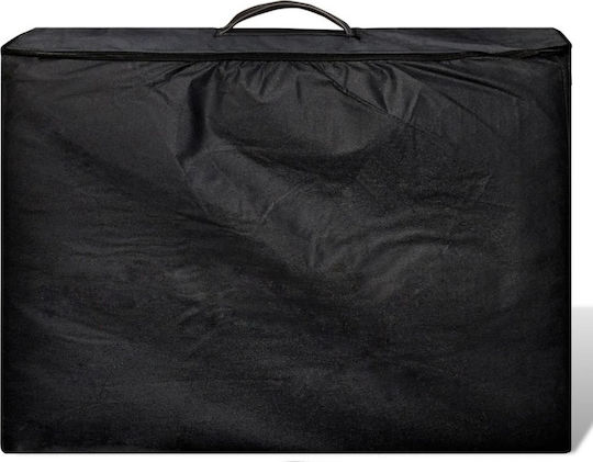 vidaXL Aluminum Portable/Folding Black Massage and Physiotherapy Bed 186x68cm 4 Positions
