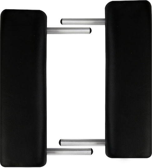 vidaXL Aluminum Portable/Folding Black Massage and Physiotherapy Bed 186x68cm 2 Positions