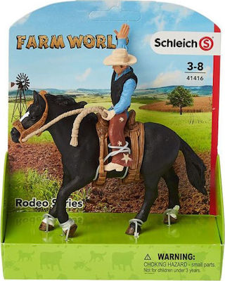 Schleich-S Παιχνίδι Μινιατούρα Σετ Farm World Saddle Bronc Riding with Cowboy για 3-8 Ετών