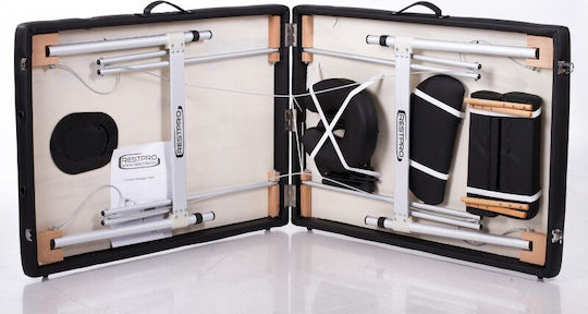Rest Pro ALU 2 L Aluminum Portable/Folding Black Massage and Physiotherapy Bed 192x70cm