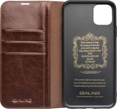 Qialino Classic Leather Wallet Leather Brown (iPhone 11)