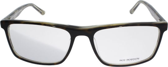 Roy Robson Herren Acetat Brillengestell Braun 60087/1