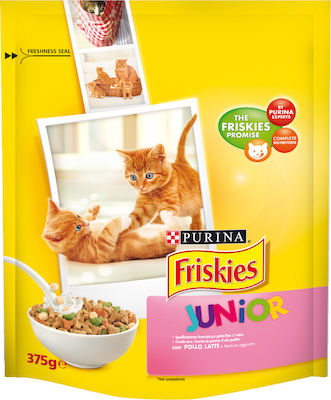 Purina Friskies Junior Trockenfutter für junge Katzen mit Huhn / Gemüse Milch 0.375kg