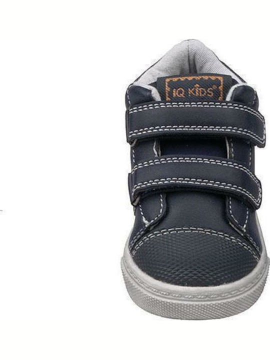 Pedro 135 Παιδικά Sneakers High Ανατομικά με Σκρατς Navy Μπλε