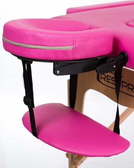 Rest Pro Classic 2 Κρεβάτι Φυσιοθεραπείας Φορητό/Πτυσσόμενο Ροζ από Ξύλο 192x70εκ.