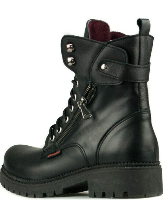 Leather Women's Ankle Boots Black