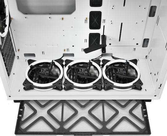 Sharkoon Pure Steel RGB Gaming Midi Tower Κουτί Υπολογιστή με Πλαϊνό Παράθυρο Λευκό