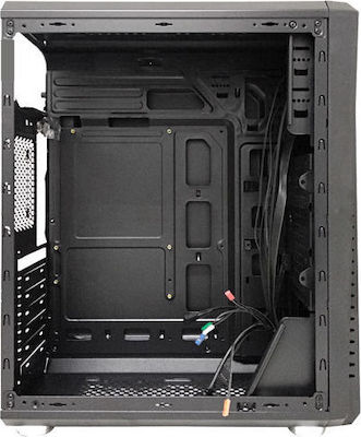 Armaggeddon T5X Pro II Gaming Midi Tower Κουτί Υπολογιστή με Πλαϊνό Παράθυρο και RGB Φωτισμό Μαύρο
