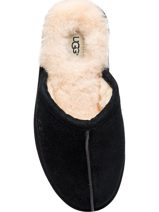 Scuff Men's Leather Slippers Black