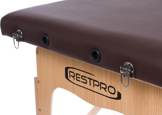 Rest Pro Classic 2 Wooden Portable/Folding Brown Massage and Physiotherapy Bed 192x70cm