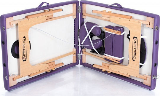 Rest Pro Classic 2 Pat Masaj și Fizioterapie Portabil/Pliabil Violet din Lemn 192x70cm