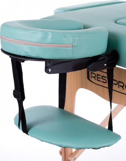 Rest Pro Classic 2 Bett Massage und Physiotherapie Grün aus Holz 192x70cm.