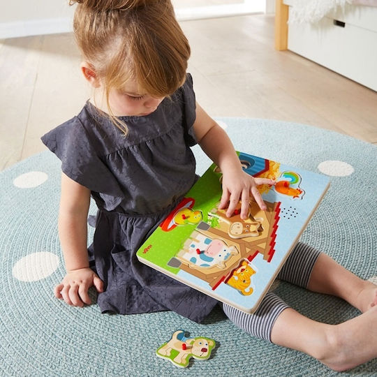 Ξύλινο Παιδικό Puzzle Σφηνώματα Sound in the Countryside για 2+ Ετών 6pcs Haba