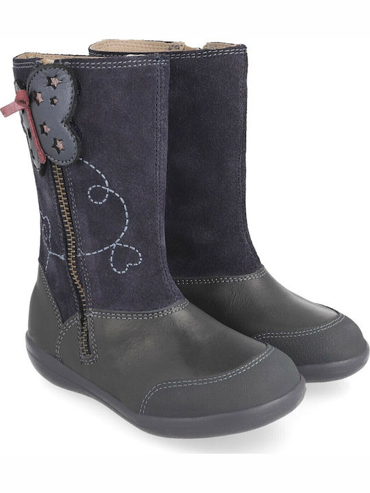 Kids Boots with Zipper Navy Blue