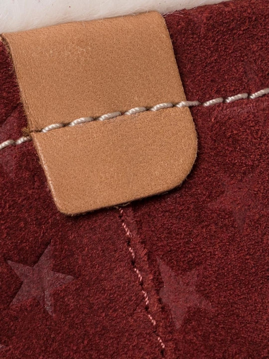 Crown Piper K Suede Παιδικά Μποτάκια με Φερμουάρ Μπορντό