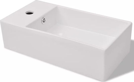 vidaXL Πάγκος με Νιπτήρα & Καθρέπτη Μ48xΒ25xΥ48cm Δρυς