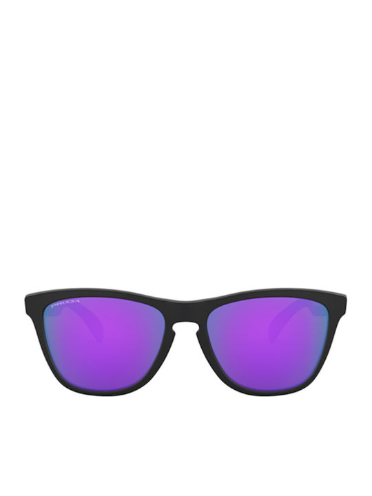 Oakley Frogskins Men's Sunglasses with Black Plastic Frame and Purple Mirror Lens OO9013-H6