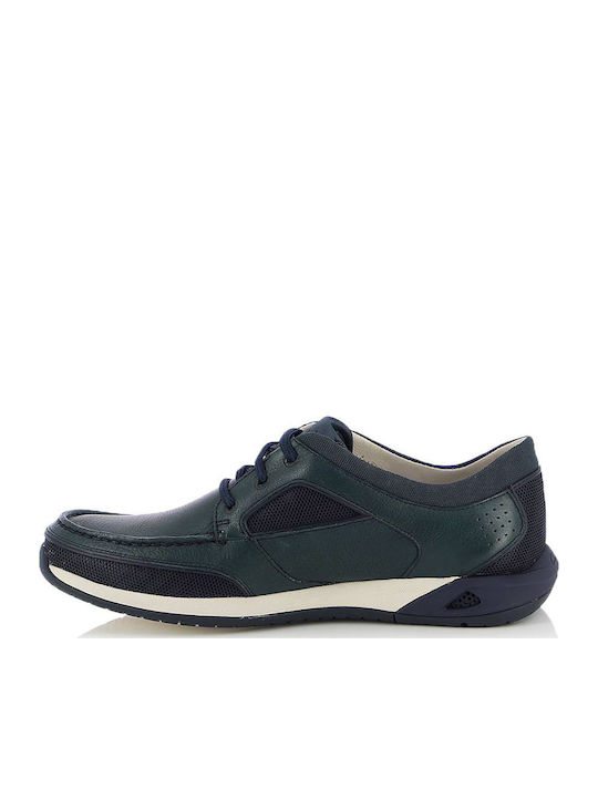 Ormand Sail Leder Herren Mokassins in Blau Farbe