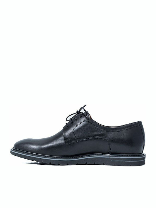 Damiani 691 Men's Leather Casual Shoes Black