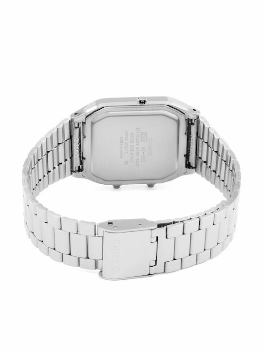 Casio Vintage Edgy Ρολόι Μπαταρίας με Μεταλλικό Μπρασελέ