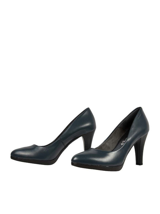 Anatomic Leather Navy Blue High Heels
