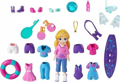 Mattel Miniature Toy Awesomely Active Pack Polly Pocket for 4+ Years 7cm. (Various Designs/Assortments of Designs) 1pc