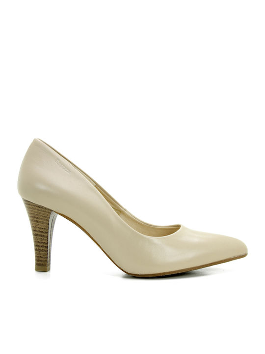 Anatomic Pointed Toe Beige Medium Heels