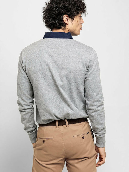 Gant Men's Long Sleeve Polo Blouse Gray 2005041-93